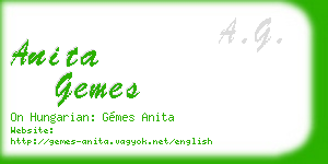 anita gemes business card